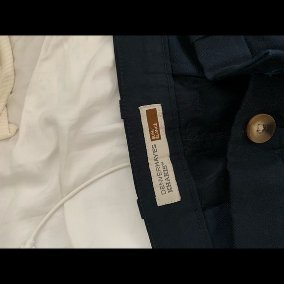Denver Hayes navy blue khaki slim fit  pants 36x32 - Picture 2 of 3